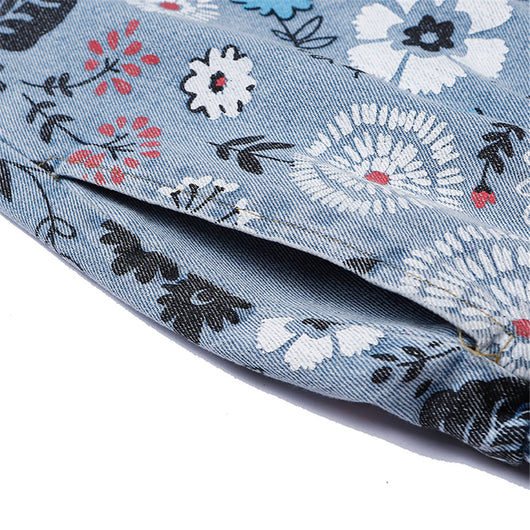 Jeans Estampados con Diseño Floral Doodle para Hombre - Image 17