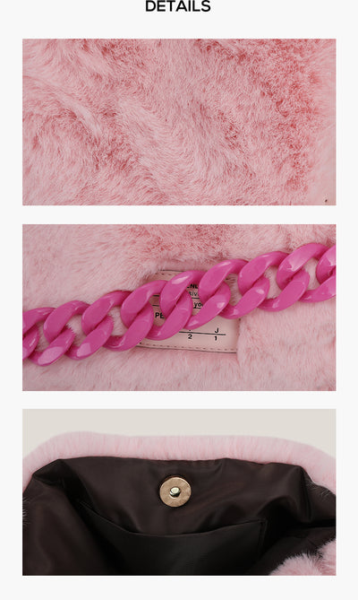 Bolsa Bandolera de Textura Suave en Acrílico con Cadena - Image 12