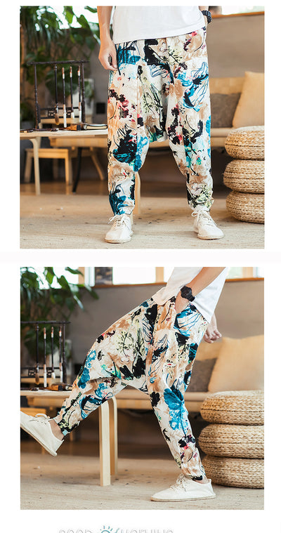 Pantalones de Lino Sueltos Estilo Hip-Hop Casual para Hombre - Image 6
