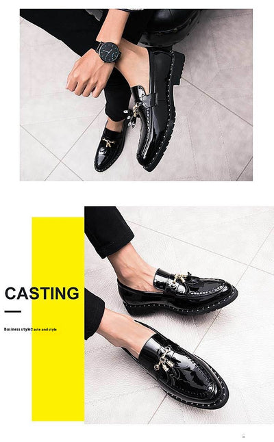 Zapatos de Cuero Casual con Punta Afilada - Diseño Moderno Liso - Image 9