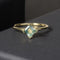 Anillo de Ágata Acuática Natural con Diseño Elegante