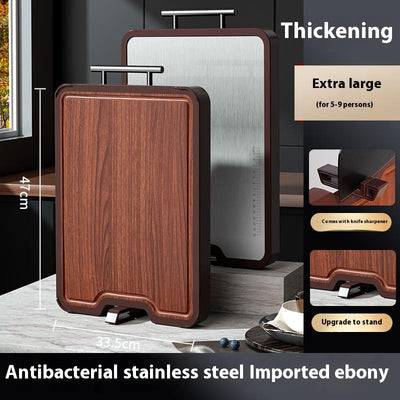 Tabla de Corte Doble Cara Acero Inoxidable con Ébano Antibacterial - Image 5