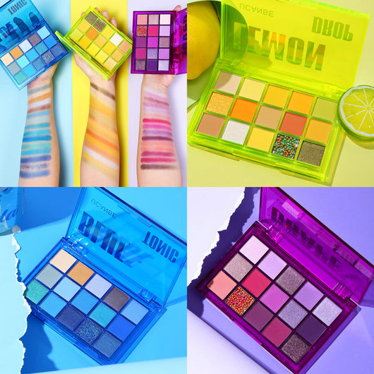 Paleta de Sombras Neon Party 15 Colores - Brillos, Glitter y Tonos Mate - Image 13