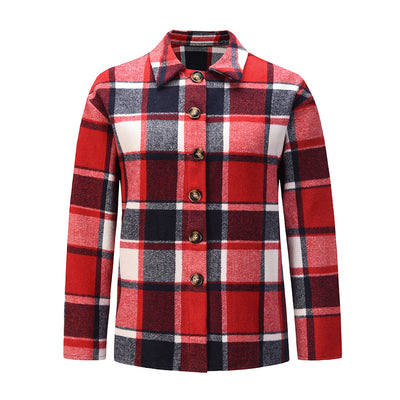 Chaqueta Camisa a Cuadros con Solapa Simple - Image 8