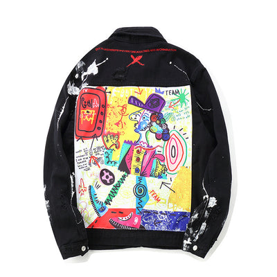 Chaqueta Denim Suelta con Solapa Tipo Abrigo - Image 3