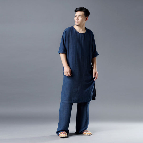 Camisa Casual Holgada de Estilo Étnico para Hombre