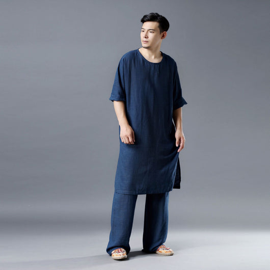 Camisa Casual Holgada de Estilo Étnico para Hombre