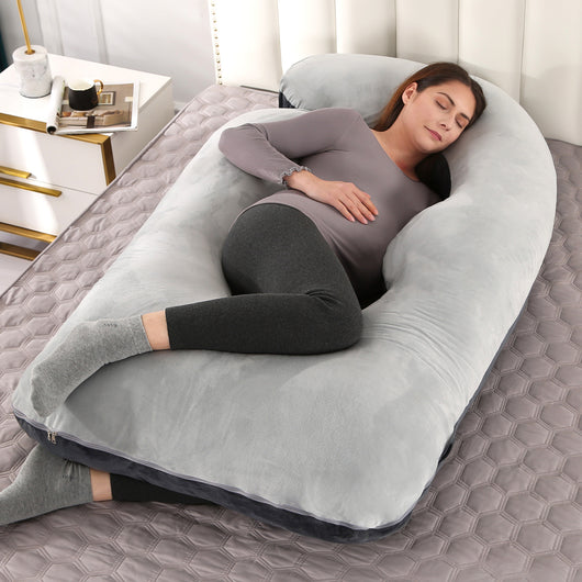 Almohada Ergonómica en Forma de G con Terciopelo Cristal Extraíble para Dormir de Lado - Image 8