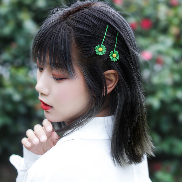Elegante Pinza para Cabello con Diseño de Margarita