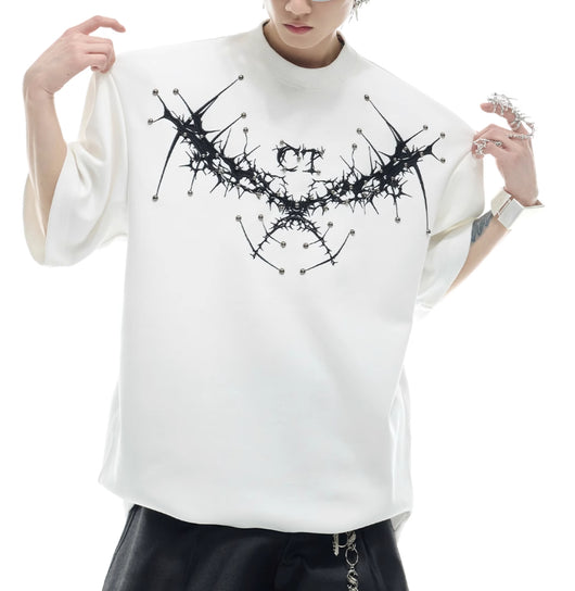 Blusa Suelta con Hombros Acolchados y Cuello Redondo - Image 6