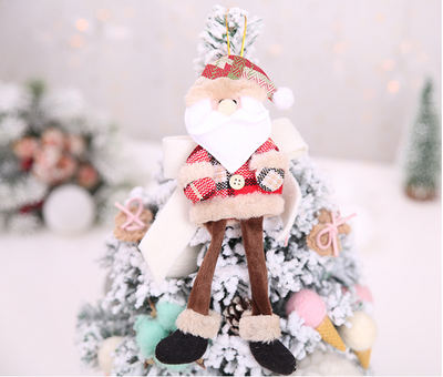 Adorno Navideño Muñeca Tela Cuadros - Colgante Decorativo - Image 7