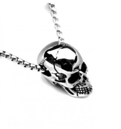 Collar Calavera de Acero Titanio para Hombre - Diseño Europeo y Americano - Image 4