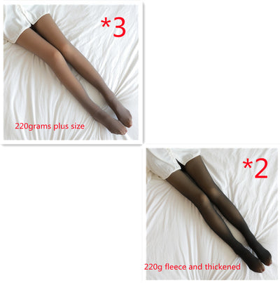 Leggins Térmicos Translúcidos Talla Grande con Forro Polar para Invierno - Image 23