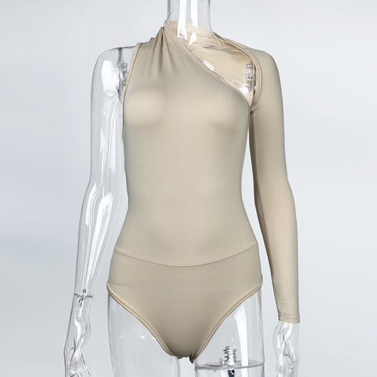 Body Asimétrico Sexy de Manga Larga con Hombro Descubierto - Image 6