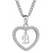 26-letter zircon heart necklace26-letter zircon heart necklace Plateado B