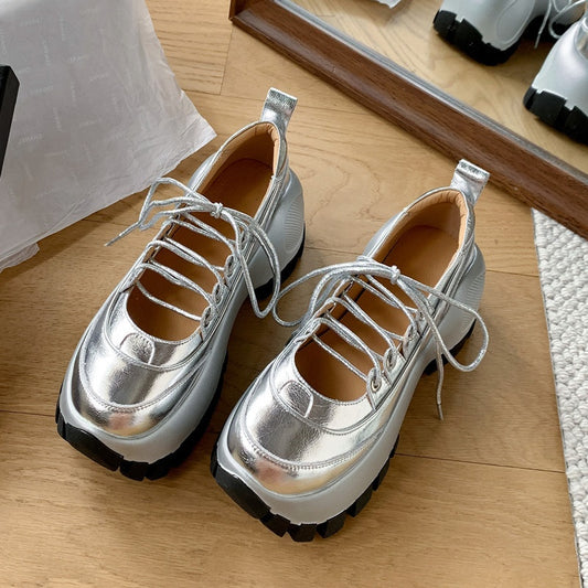 Zapatos Mary Jane Plataforma Gruesa Cómodos y Elegantes