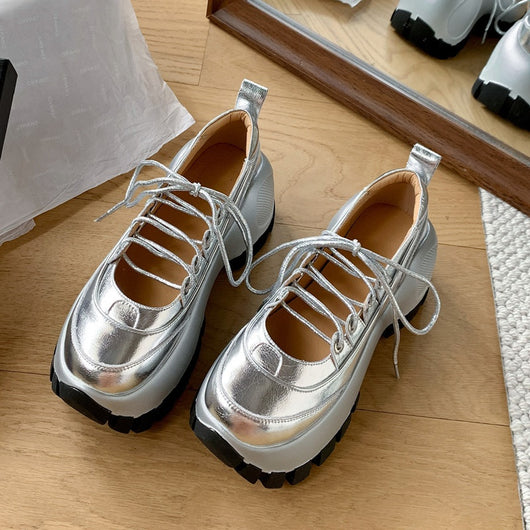 Zapatos Mary Jane Plataforma Gruesa Cómodos y Elegantes