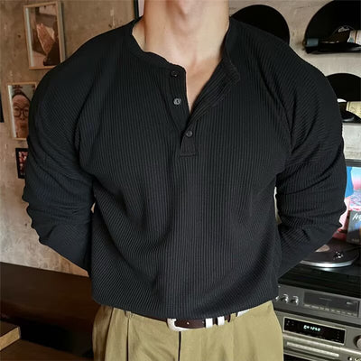 Pantalón Talla Grande Hombre Tejido Waffle con Puño Recto Efecto Adelgazante - Image 13