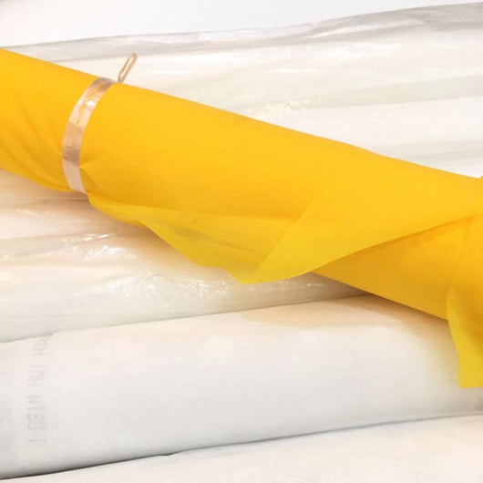 Tela para Serigrafía Poliéster Blanco y Amarillo - Image 3
