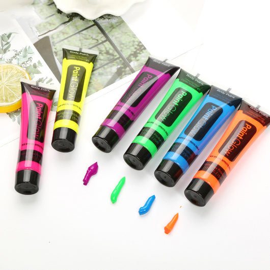 Set de 24 Iluminadores Corporales Fluorescentes Profesionales - Pintura Acrílica Luminosa para Maquillaje y Arte - Image 10
