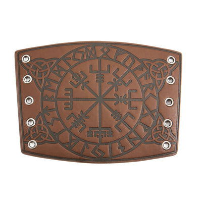 Pulsera de Cuero Punk Retro con Grabado Geométrico - Image 6