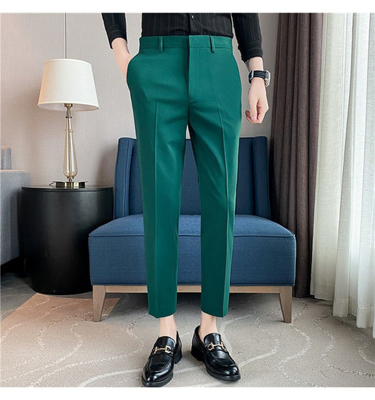 Pantalones de Traje Casual Primavera-Verano con Drapeado y Stretch Cómodo - Image 19