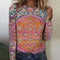Playera Manga Larga con Estampado 3D Digital para Mujer