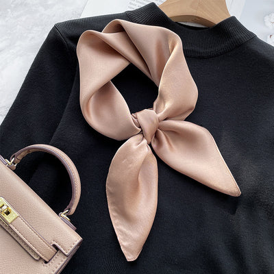 Pañuelo de Seda Elegante Retro para Primavera y Otoño