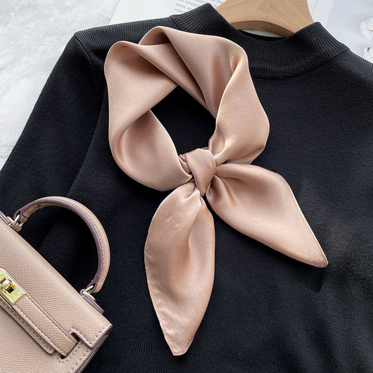 Pañuelo de Seda Elegante Retro para Primavera y Otoño