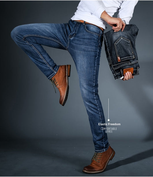 Jeans Slim Fit Elásticos Estilo Coreano Retro para Jóvenes - Image 12