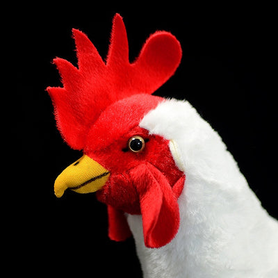 Adorable Peluche Gallo Blanco Realista - Image 8