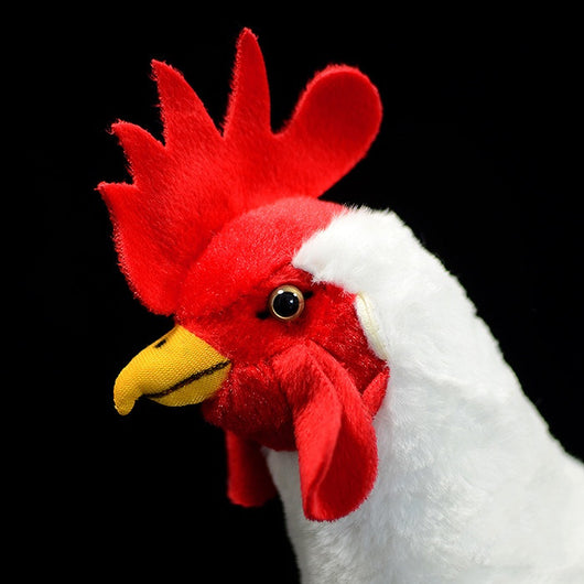 Adorable Peluche Gallo Blanco Realista - Image 8