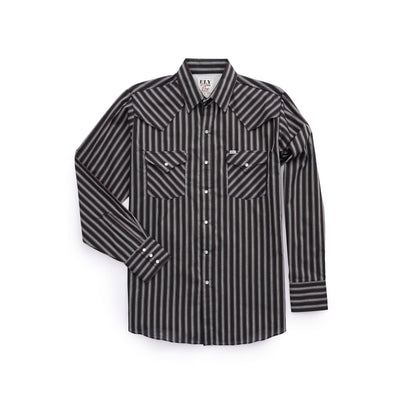 Camisa Occidental a Rayas de Manga Larga para Hombre - Image 11