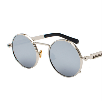 Gafas de Sol Estilo Punk con Patas Metálicas y Lentes Reflectivas - Image 28