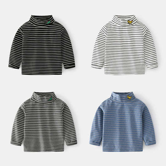 Camisa Casual de Rayas para Niño - Manga Larga Cómoda y Versátil - Image 10
