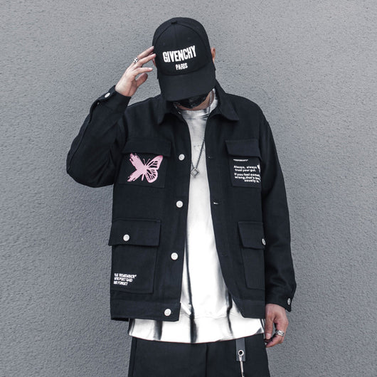 Chaqueta Denim Hip Hop Estampada para Jóvenes - Image 8