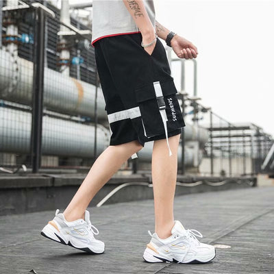 Shorts Deportivos Hombre Verano Estilo Urbano Sueltos Funcionales Tendencia Dark - Image 8