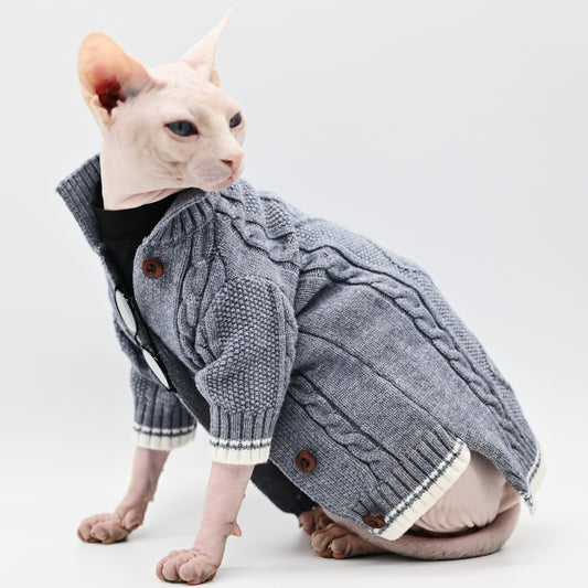 Suéter de Algodón Puro para Gatos sin Pelo - Tejido Suave y Cálido