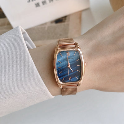 Reloj Cuadrado Retro Mori con Encaje para Mujer - Image 22