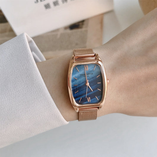 Reloj Cuadrado Retro Mori con Encaje para Mujer - Image 22