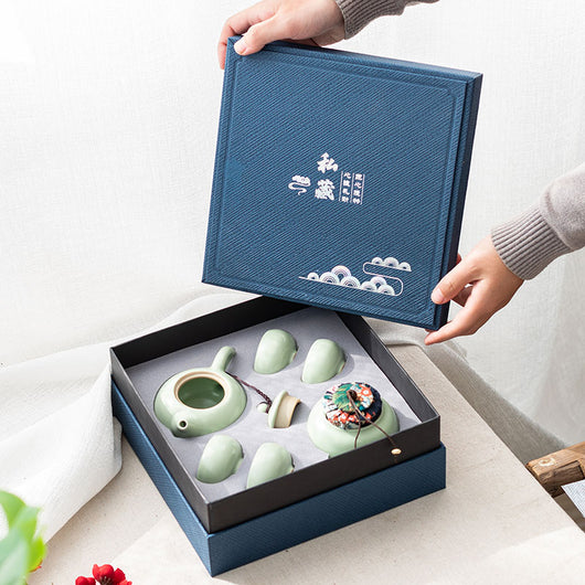 Juego de Té Kung Fu en Caja de Regalo - Cerámica Premium para Negocios - Image 19
