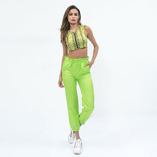 Pantalones Deportivos Verde Neón - Image 2