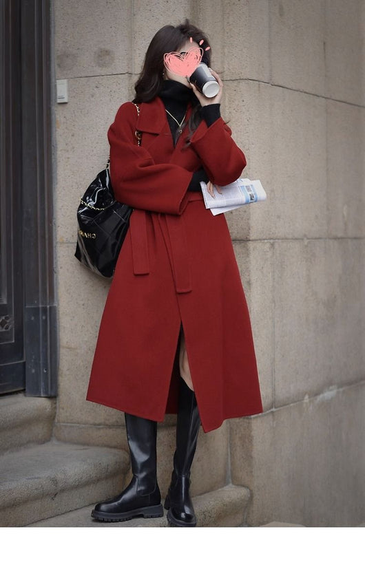 Abrigo Socialite de Moda Otoño-Invierno Largo hasta la Rodilla - Image 30
