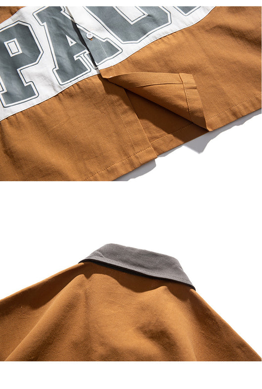 Playera de Manga Corta con Letras Grandes en Contraste - Image 5