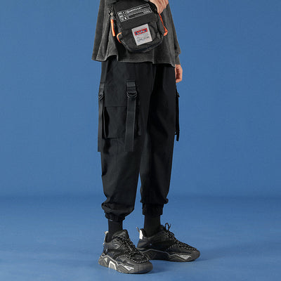 Pantalones Overol Hombre Otoño con Bolsillos Laterales y Cintas - Image 7