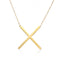 Fabulous Rose Dorado Plated Stainless Steel Initial Letter Pendant Necklace Dorado X