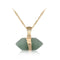 Natural stone short hexagonal pendant Verde Aventurine