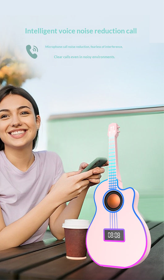 Parlante Bluetooth con Reloj Despertador y Luces Ambientales - Image 10