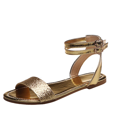 Sandalias de Pez Boca Abierta con Doble Hebilla y Strass - Image 6