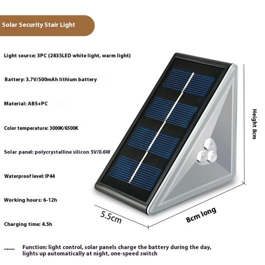 Lámpara Solar para Escaleras Exterior Resistente al Agua - Image 6